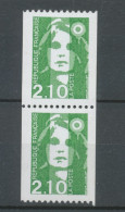 Type Marianne Du Bicentenaire Paire Verticale N°2627 + 2627a N° Rge Au Dos Y2627aA - Unused Stamps