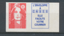 Type Marianne Du Bicentenaire N°2807a ( T.V.P.) Rouge + Vignette Adhésif Y2807a - Ungebraucht