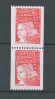 Marianne Luquet Paire Verticale N°3084 (TVP) Rouge + 3084a N° Rge Au Dos Y3084aA - Unused Stamps