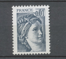 Type Sabine N°1962a 1c Gris Foncé Gomme Tropicale Y1962a - Unused Stamps