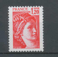 Type Sabine N°1974a 1f.20 Rouge Gomme Tropicale Y1974a - Unused Stamps