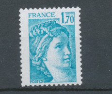 Type Sabine N°1976a 1f.70 Bleu Clair Gomme Tropicale Y1976a - Unused Stamps