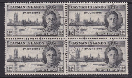 Cayman Islands, SG 127a, Used Block "Re-entry" Variety - Kaimaninseln