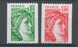 Type Sabine N°1980a + N°1981a N° Rouge Au Verso Y1981aS - Unused Stamps