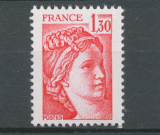 Type Sabine N°2059b 1f.30 Rouge Gomme Tropicale Y2059b - Unused Stamps