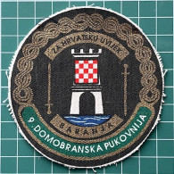 Patch SU000222 - Military Army Croatia War Insignia Baranja 9. Domobranska Pukovnija - Ecussons Tissu