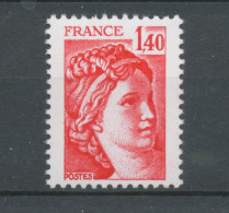 Type Sabine N°2102b 1f.40 Rouge Gomme Tropicale Y2102b - Neufs