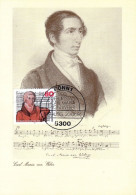 Germany - 1986 Perfect Maxicart - 200th Birthday Of Carl Maria Von Weber, Composer - LW - Autres & Non Classés