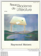 REVUE ALSACIENNE DE LITTERATURE RAYMOND MATZEN - Alsace