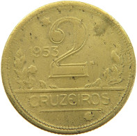 BRAZIL 2 CRUZEIROS 1953 #s054 0055 - Brésil