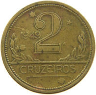 BRAZIL 2 CRUZEIROS 1949 #s054 0049 - Brésil