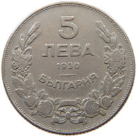 BULGARIA 5 LEVA 1930 #a014 0837 - Bulgarie