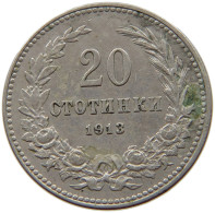 BULGARIA 20 STOTINKI 1913 #s067 0791 - Bulgarie