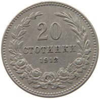 BULGARIA 20 STOTINKI 1912 #s067 0777 - Bulgarie