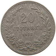 BULGARIA 20 STOTINKI 1912 #s014 0055 - Bulgarie
