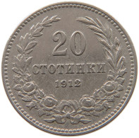 BULGARIA 20 STOTINKI 1912 #a034 0737 - Bulgarie