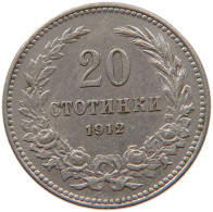 BULGARIA 20 STOTINKI 1912 #s014 0177 - Bulgarie