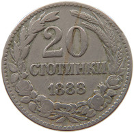 BULGARIA 20 STOTINKI 1888 #c053 0243 - Bulgarie