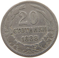 BULGARIA 20 STOTINKI 1888 #a072 0511 - Bulgarie