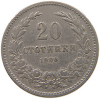 BULGARIA 20 STOTINKI 1906 #a072 0509 - Bulgarie