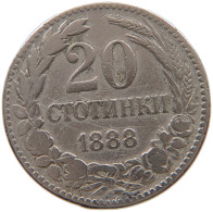 BULGARIA 20 STOTINKI 1888 #a046 0473 - Bulgarie