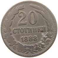 BULGARIA 20 STOTINKI 1888 #a046 0469 - Bulgarie