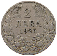 BULGARIA 2 LEVA 1925 #s034 0369 - Bulgarie