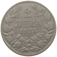 BULGARIA 2 LEVA 1925 #s072 0631 - Bulgarie