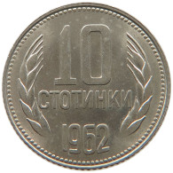 BULGARIA 10 STOTINKI 1962 #a080 0609 - Bulgarie