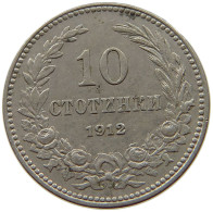 BULGARIA 10 STOTINKI 1912 #s073 0037 - Bulgarie