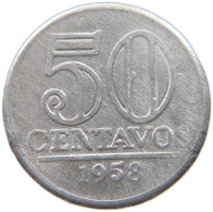 BRAZIL 50 CENTAVOS 1958 #s054 0605 - Brésil