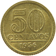 BRAZIL 50 CENTAVOS 1956 #s054 0369 - Brésil