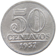 BRAZIL 50 CENTAVOS 1957 #s054 0587 - Brésil