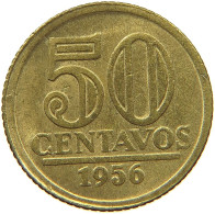 BRAZIL 50 CENTAVOS 1956 #s054 0367 - Brésil