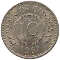 GUYANA 10 CENTS 1967 TOP #s040 0707 - Guyana