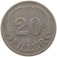 HUNGARY 20 FILLER 1926 #s014 0049 - Hongrie