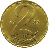 HUNGARY 2 FORINT 1982 TOP #s066 0509 - Hongrie