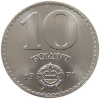 HUNGARY 10 FORINT 1971 TOP #a043 0019 - Hongrie