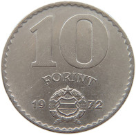 HUNGARY 10 FORINT 1972 #a043 0011 - Hongrie