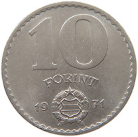 HUNGARY 10 FORINT 1971 #a043 0013 - Hongrie