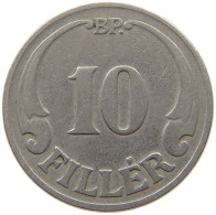 HUNGARY 10 FILLER 1926 #a017 0595 - Hongrie