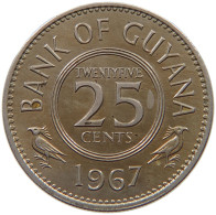 GUYANA 25 CENTS 1967 #c038 0037 - Guyana