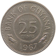 GUYANA 25 CENTS 1967 #s061 0441 - Guyana