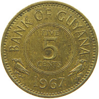 GUYANA 5 CENTS 1967 #c014 0361 - Guyana