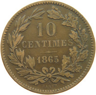 LUXEMBOURG 10 CENTIMES 1865 #c029 0053 - Luxembourg