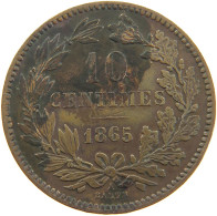 LUXEMBOURG 10 CENTIMES 1865 #a041 0125 - Luxembourg