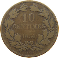 LUXEMBOURG 10 CENTIMES 1854 #a095 0229 - Luxembourg