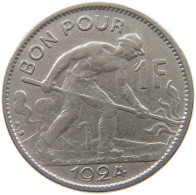 LUXEMBOURG 1 FRANC 1924 #a016 0719 - Luxembourg