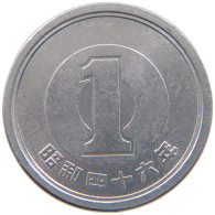 JAPAN 1 YEN 1971 TOP #a051 0839 - Japon