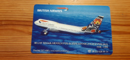 Phonecard Poland - Airplane, British Airways - Mint - Polen